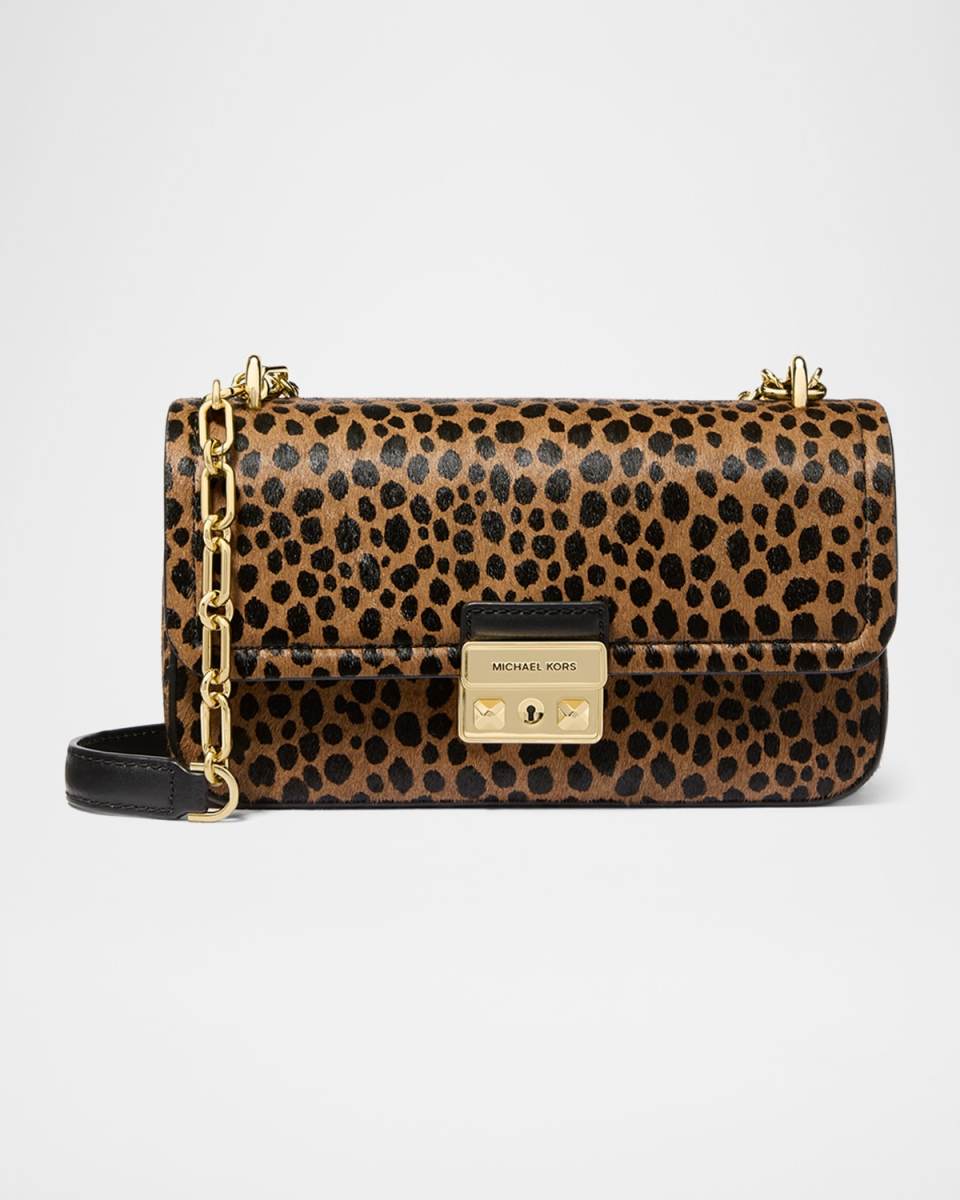 Tribeca Small Convertible Cheetah Calf Hair Shoulder Bag